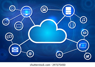 Cloud Solution Abstract Concept - Vector Illustration