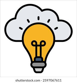 Cloud Solutions Icon Element For Design