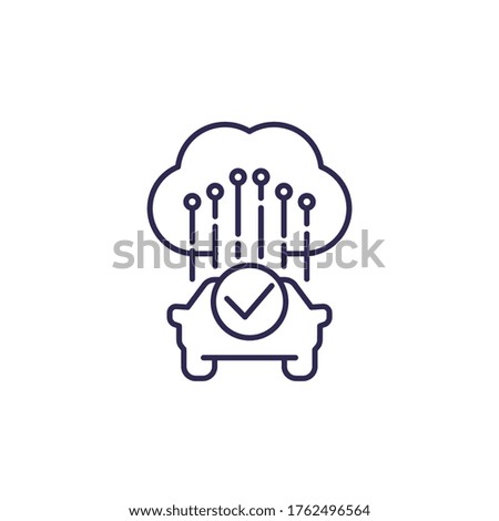 cloud solutions for transport line icon