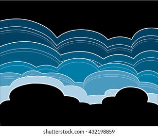 cloud and space of blue sky abstract art vector background 