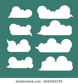 Cloud Speech bubble, speech balloon, chat bubble line art icon for apps, poster, infographics, quotes and websites