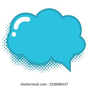 icono de burbuja de voz en la nube aislado