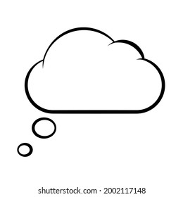 Cloud speech bubble icon Simple illustration of cartoon speech bubble