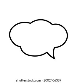 Cloud speech bubble icon Simple illustration of cartoon speech bubble