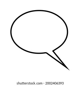 Cloud speech bubble icon Simple illustration of cartoon speech bubble