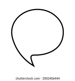 Cloud speech bubble icon Simple illustration of cartoon speech bubble