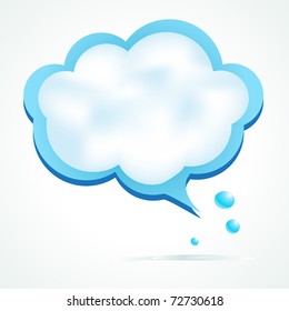 Cloud speech bubble with place for your text