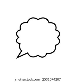 Cloud speech bubble. Talk bubble. Vector design