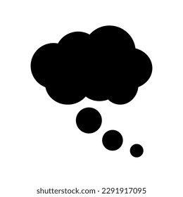 Cloud speech bubble vector icon. 
Dialog illustration sign. Chat symbol or logo.