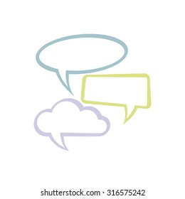 cloud, speech bubbles