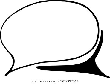 icono de nube de discursos, pegatina. esbozar el estilo de doodle dibujado a mano. vector, minimalismo, monocromo. conversación, símbolo de chat de comunicación bloguear