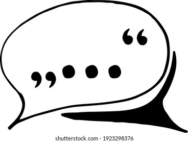 cloud of speeches icon, sticker. sketch hand drawn doodle style. vector, minimalism, monochrome. conversation, communication chat symbol blogging