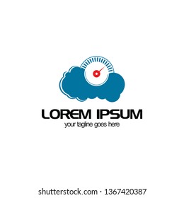 cloud speed logo design