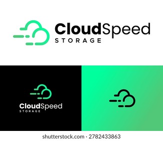 Cloud Speed Storage Logo Design