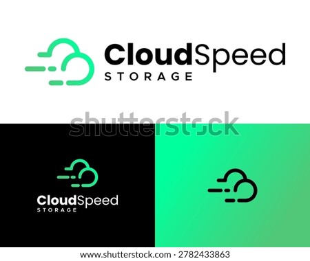 Cloud Speed Storage Logo Design