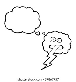 cloud spitting lightning cartoon