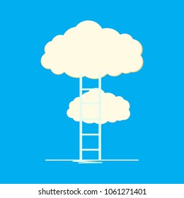 Cloud Stairs Background Vector Stock Vector (Royalty Free) 1061271401 ...