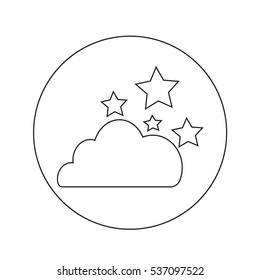cloud star icon