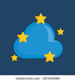 cloud with stars 