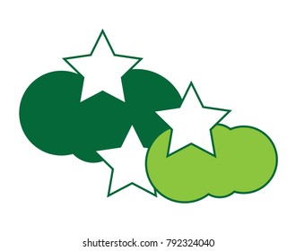 cloud an stars icon