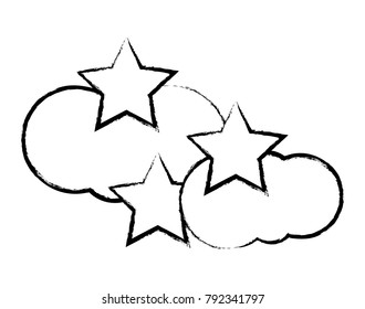 cloud an stars icon