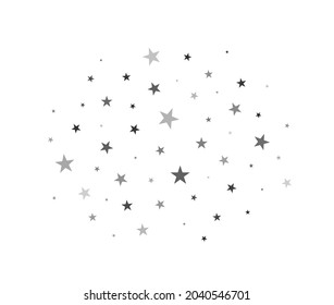 Cloud of stars. Sparkles stars isolated on white background. Starry sky. Vector illustration