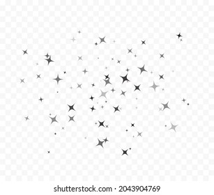 Cloud of stars. Sparkles stars isolated on white background. Starry sky. Vector illustration