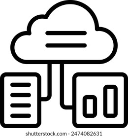 Cloud Statistics Icon. Cloud Analytics Icon