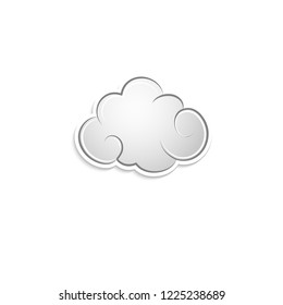 Cloud in sticker style. Background. Wallpaper.