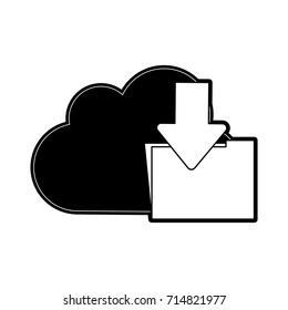 cloud storage arrow file folder icon image 