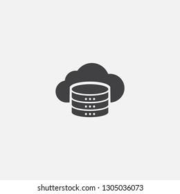 cloud storage base icon. Simple sign illustration. cloud storage symbol design. Can be used for web, print and mobile