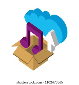cloud storage box music and upload data