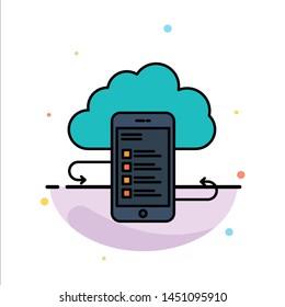 Cloud storage, Business, Cloud Storage, Clouds, Information, Mobile, Safety Abstract Flat Color Icon Template