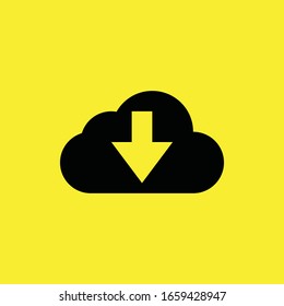 Cloud storage button illustration upload symbol