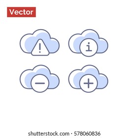 Cloud storage capabilities buttons