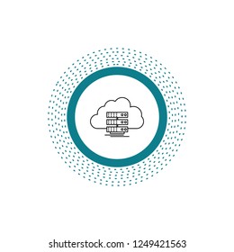 cloud, storage, computing, data, flow Line Icon. Vector isolated illustration