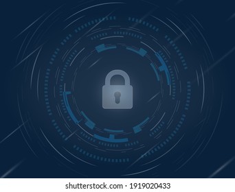 Cloud storage concept, cryptocurrency and blockchain, web-based data protection center. Vector illustration for Web design, presentation banner.