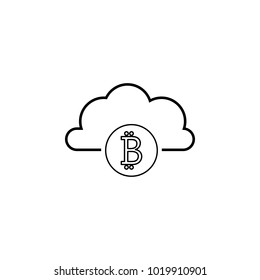 cloud storage of crepto-currency icon. Element of crypto currency for mobile concept and web apps. Thin line  icon for website design and development, app development. Premium icon on white background