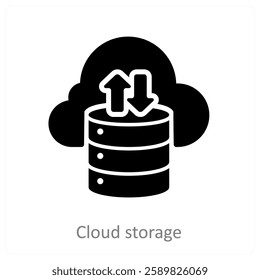 Cloud Storage and data icon concept