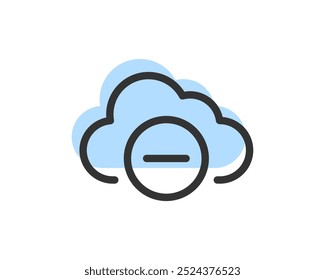 Cloud Storage And Data Transfer Vector Icon. Computing Service And Network Related Line Icons. Database And Server, Cyber Security, Digital Transformation.