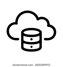 Cloud storage database icon with sync arrows