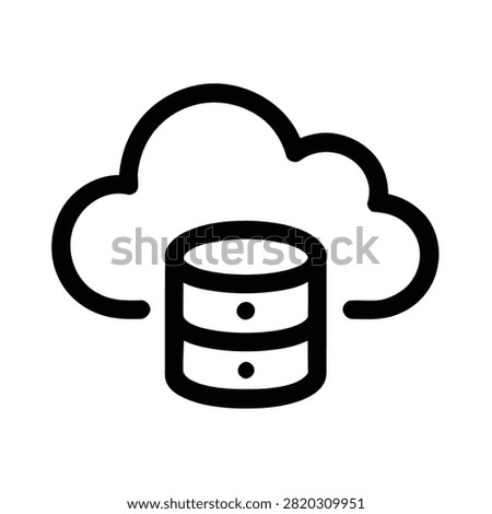 Cloud storage database icon with sync arrows