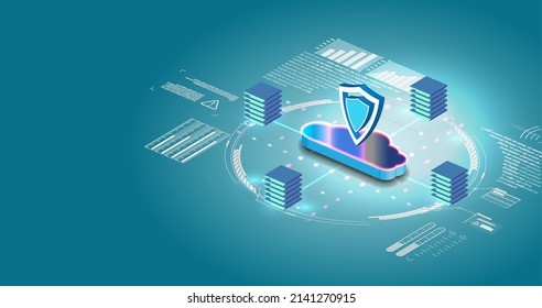 Cloud storage. A digital service or application that transfers data a server or hosting service network concept for connected devices. Server room data center. Backup, mining, hosting, mainframe, farm