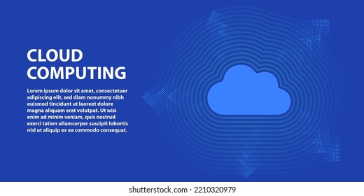 Cloud Storage Download Isometric Vector Illustration. Cloud, Arrow And Digital Service With Data Transferring. Online Computing Technology. Vector.