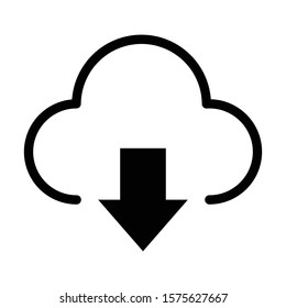 cloud storage download vector icon