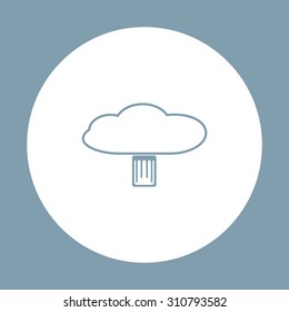 cloud storage, flash drive. icon. vector design