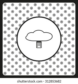 cloud storage, flash drive. icon. vector design