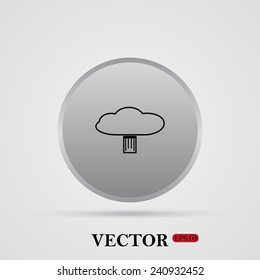 cloud storage, flash drive , vector, EPS 10