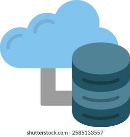 Cloud storage Flat Illustration Vector Design