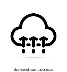 Cloud storage icon. Cloud computing in line icon style. Vector illustration.